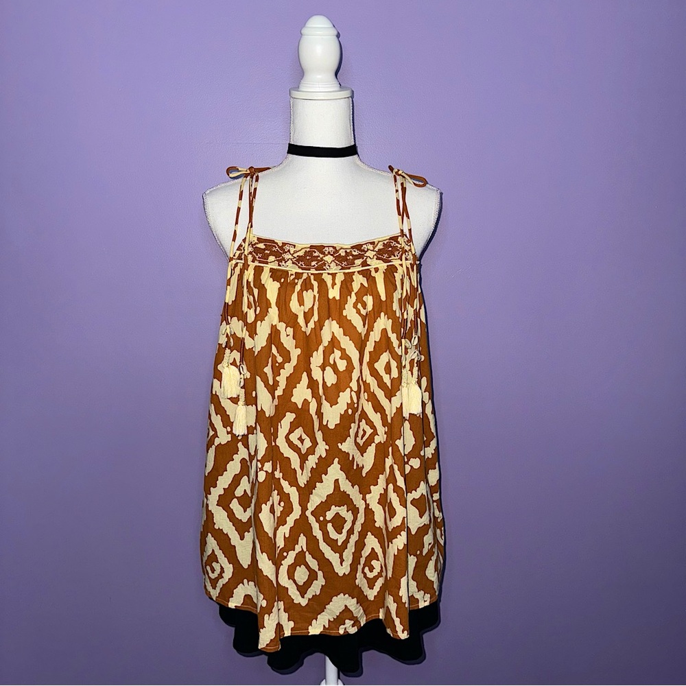 NWT Haute Hippie Orange and Cream Tank Top